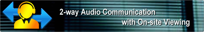 2-way Audio Communication with On-site Viewing